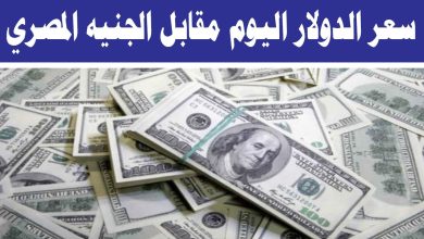 سعر الدولار مقابل الجنيه المصري