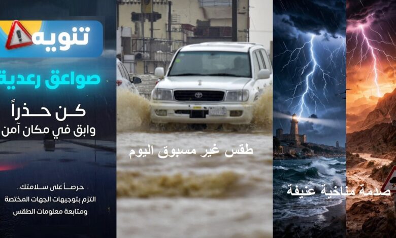 إنذار جوي خطير في الخليج ومصر.. أمطار غزيرة ورياح قد تصل للعواصف