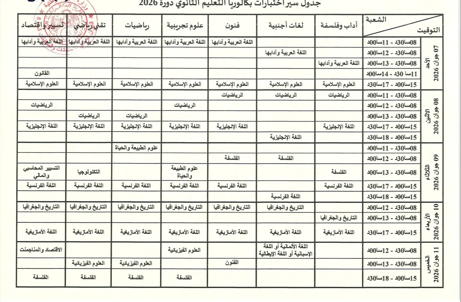 جدول امتحانات البيام 2026 في الجزائر رسمياً ومواعيد سحب الاستدعاءات وخطوات التحضير الكاملة للمترشحين