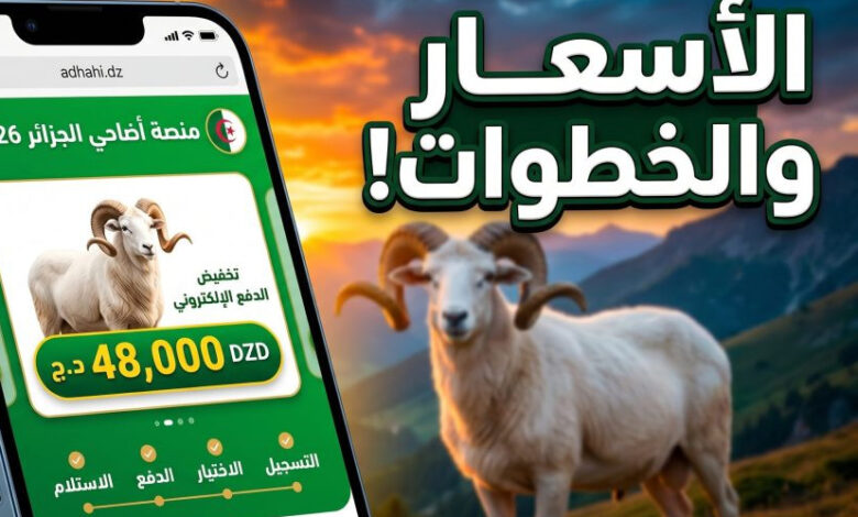 رابط التسجيل في منصة أضاحي العيد 2026 adhahi.dz وأسعار الأضاحي الرسمية بالتفصيل
