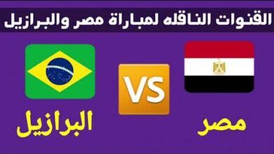 مباراة مصر والبرازيل