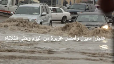 تحذيرات عاجلة من الأرصاد.. أمطار غزيرة وسيول تضرب السعودية من الجمعة حتى الثلاثاء