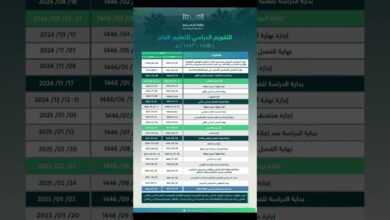 رسميًا.. التقويم الدراسي 1448-1449 بالسعودية بعد التحديث الأخير