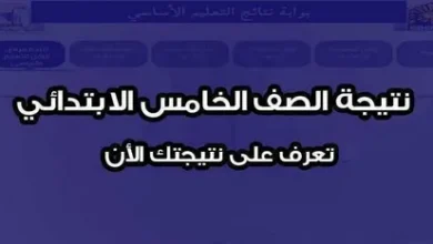 نتيجة خامسة ابتدائي القاهرة 2026 ظهرت الآن بالرقم القومي وخطوات الاستعلام عبر الرابط الرسمي