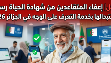 عاجل| الجزائر 2026 تعتمد نظامًا جديدًا للمتقاعدين: إلغاء شهادة الحياة نهائيًا واستبدالها بالتعرف على الوجه في خطوة رقمية غير مسبوقة لتسهيل الخدمات وتقليل الإجراءات الإدارية