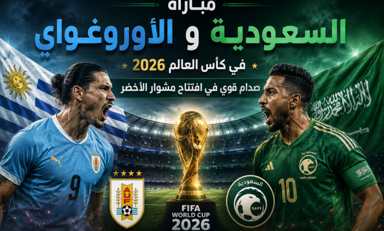 مباراة السعودية والأوروغواي في كأس العالم 2026.. صدام قوي في افتتاح مشوار الأخضر