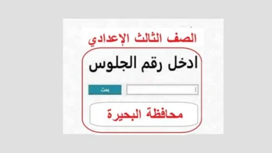 نتيجتك الآن.. نتيجة الصف الثالث الإعدادي 2026 البحيرة عبر الموقع الرسمي عقب اعتمادها