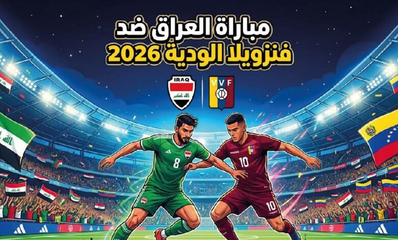 موعد مباراة العراق أمام فنزويلا وديًا استعدادًا لكأس العالم 2026 والقنوات الناقلة