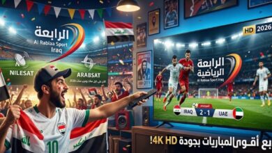 تردد قناة الرابعة الرياضية العراقية 2026 الجديد على نايل سات وعرب سات لمتابعة أقوى المباريات مجانًا