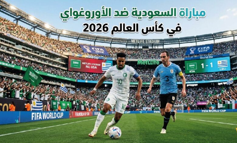 موعد مباراة السعودية والأوروغواي في كأس العالم 2026.. التاريخ والتوقيت والقنوات الناقلة