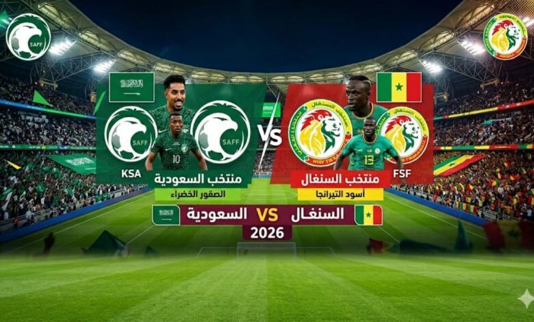 موعد مباراة السعودية والسنغال الودية 2026 والقنوات الناقلة والمعلق الرسمي استعدادًا لكأس العالم
