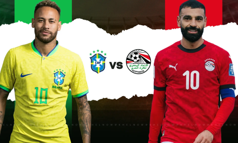 شاهد مباراة مصر والبرازيل الودية قبل كأس العالم 2026 مجانًا.. القنوات الناقلة والترددات