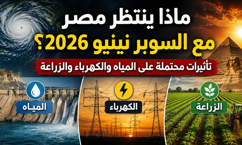 ماذا ينتظر مصر مع السوبر نينيو 2026؟.. تأثيرات محتملة على المياه والكهرباء والزراعة
