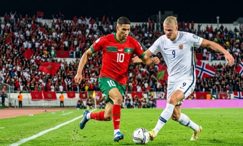 القنوات الناقلة وموعد مباراة المغرب والنرويج الودية 2026 قبل كأس العالم.. مواجهة نارية لأسود الأطلس