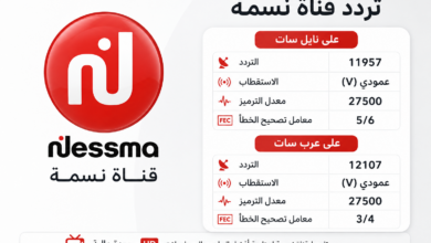تردد قناة نسمة 2026 الجديد على نايل سات وعرب سات بجودة HD.. استقبل القناة الآن واستمتع بأحدث المسلسلات والبرامج