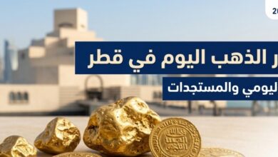 تحديث جديد لأسعار الذهب في قطر اليوم.. تعرف على سعر عيار 21 و24 والجنيه الذهب
