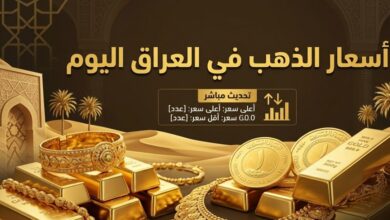 تحديث سعر الذهب في العراق اليوم.. أسعار عيارات الذهب وسعر المثقال في محلات الصاغة