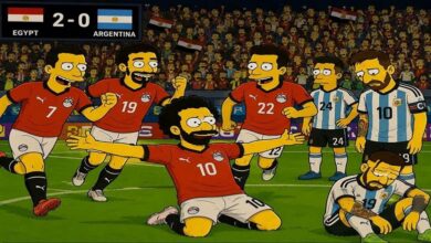 حقيقة تنبؤ عائلة سيمبسون بفوز مصر على الأرجنتين.. الصورة المتداولة تكشف المفاجأة