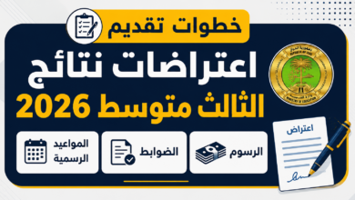 خطوات تقديم اعتراضات نتائج الثالث متوسط 2026.. الرسوم والضوابط والمواعيد الرسمية