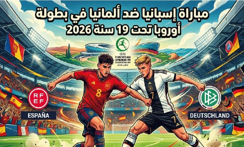 موعد مباراة إسبانيا وألمانيا في يورو تحت 19 سنة 2026 والقنوات الناقلة والتشكيل المتوقع