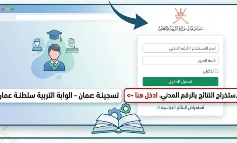 استعلم الآن عن نتائج الطلاب في سلطنة عمان 2026 عبر البوابة التعليمية بالرقم المدني