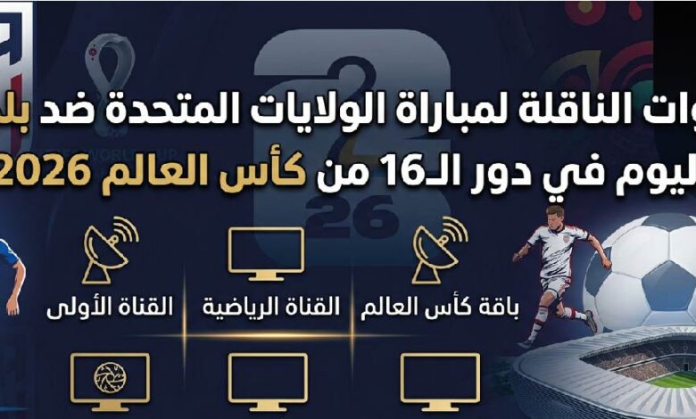 القنوات الناقلة لمباراة أمريكا ضد بلجيكا اليوم في كأس العالم 2026 وموعد اللقاء والمعلق.
