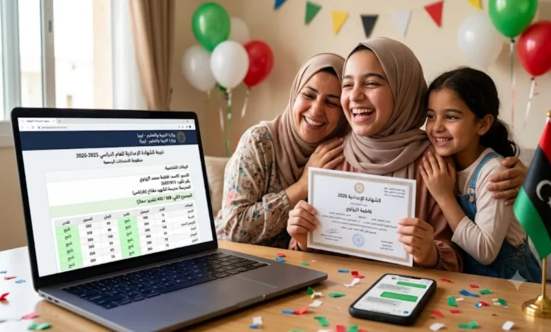 رابط نتيجة الشهادة الإعدادية ليبيا 2026 الرسمي.. خطوات الاستعلام برقم القيد والاسم
