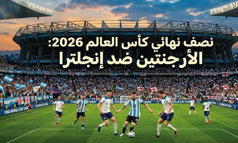 القنوات الناقلة لمباراة الأرجنتين وإنجلترا اليوم في نصف نهائي كأس العالم 2026 وموعد انطلاق اللقاء