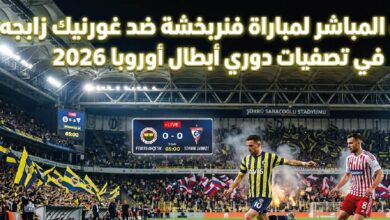 مباراة فنربخشة ضد غورنيك زابجه اليوم.. الموعد والقنوات الناقلة في تصفيات دوري أبطال أوروبا 2026