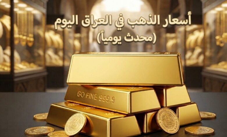 أسعار الذهب في العراق اليوم.. كم بلغ سعر جرام الذهب عيار 21 و24 بعد الانخفاض؟