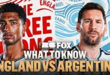 England vs Argentina.. القنوات الناقلة لمباراة إنجلترا والأرجنتين اليوم في نصف نهائي كأس العالم 2026 والتشكيل الرسمي المتوقع