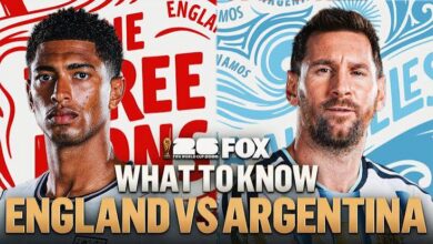 England vs Argentina.. القنوات الناقلة لمباراة إنجلترا والأرجنتين اليوم في نصف نهائي كأس العالم 2026 والتشكيل الرسمي المتوقع