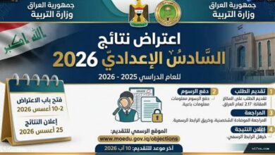 تحميل نتائج السادس الإعدادي 2026 الدور الأول PDF برابط مباشر من موقع نتائجنا ووزارة التربية العراقية