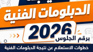 اعتماد نتيجة الدبلومات الفنية 2026 اليوم.. رابط الاستعلام برقم الجلوس فور إعلانها
