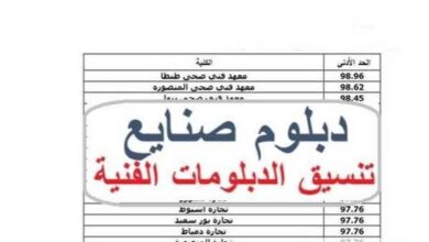تنسيق دبلوم صنايع 2026.. الكليات المتاحة ومؤشرات القبول ورابط التقديم الرسمي
