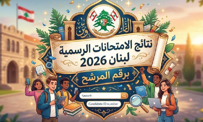 استعلم عن نتائج الامتحانات الرسمية لبنان 2026 برقم المرشح عبر الموقع الرسمي