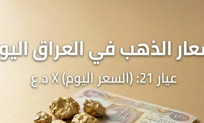 أسعار الذهب في العراق اليوم 16 يوليو 2026.. كم سجل مثقال الذهب عيار 21؟