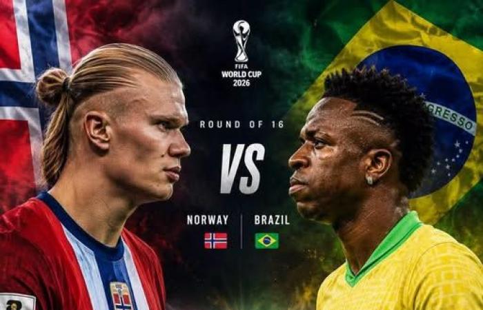 موعد مباراة البرازيل ضد النرويج في كأس العالم 2026 والقنوات الناقلة والمعلق والتشكيل المتوقع