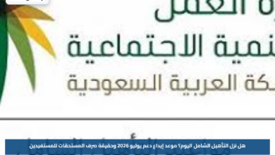 هل نزل التأهيل الشامل اليوم؟.. موعد إيداع دعم يوليو 2026 وحقيقة صرف المستحقات للمستفيدين