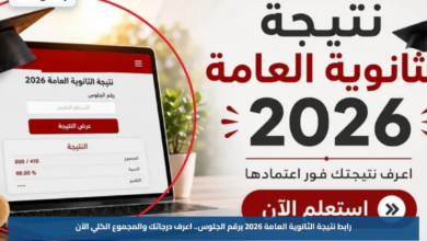 رابط نتيجة الثانوية العامة 2026 برقم الجلوس.. اعرف درجاتك والمجموع الكلي الآن