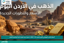 أسعار الذهب اليوم في الأردن السبت 25-7-2026.. تحديث جديد لعيار 24 و21 والجنيه الذهب