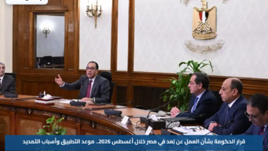 قرار الحكومة بشأن العمل عن بُعد في مصر خلال أغسطس 2026.. موعد التطبيق وأسباب التمديد