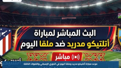 موعد مباراة أتلتيكو مدريد وملقا اليوم في الدوري الإسباني والقنوات الناقلة