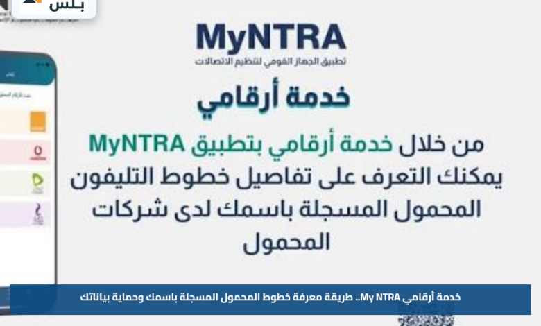 خدمة أرقامي My NTRA.. طريقة معرفة خطوط المحمول المسجلة باسمك وحماية بياناتك