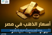 سعر الذهب اليوم في مصر الخميس 20 أغسطس 2026.. عيار 21 يتحرك من جديد