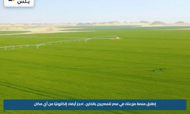 إطلاق منصة مزرعتك في مصر للمصريين بالخارج.. احجز أرضك إلكترونيًا من أي مكان