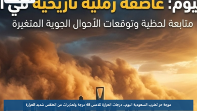 موجة حر تضرب السعودية اليوم.. درجات الحرارة تلامس 48 درجة وتحذيرات من الطقس شديد الحرارة