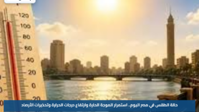 حالة الطقس في مصر اليوم.. استمرار الموجة الحارة وارتفاع درجات الحرارة وتحذيرات الأرصاد