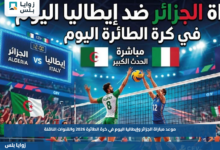 موعد مباراة الجزائر وإيطاليا اليوم في كرة الطائرة 2026 والقنوات الناقلة