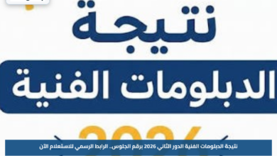 نتيجة الدبلومات الفنية الدور الثاني 2026 برقم الجلوس.. الرابط الرسمي للاستعلام الآن